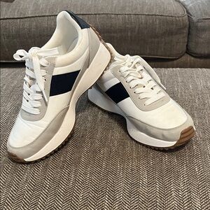 DV by Dolce Vita White and Black Athletic Shoes